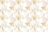 Tapet personalizat floral cu flori de lotus egiptean pe fundal alb egyptian lotus