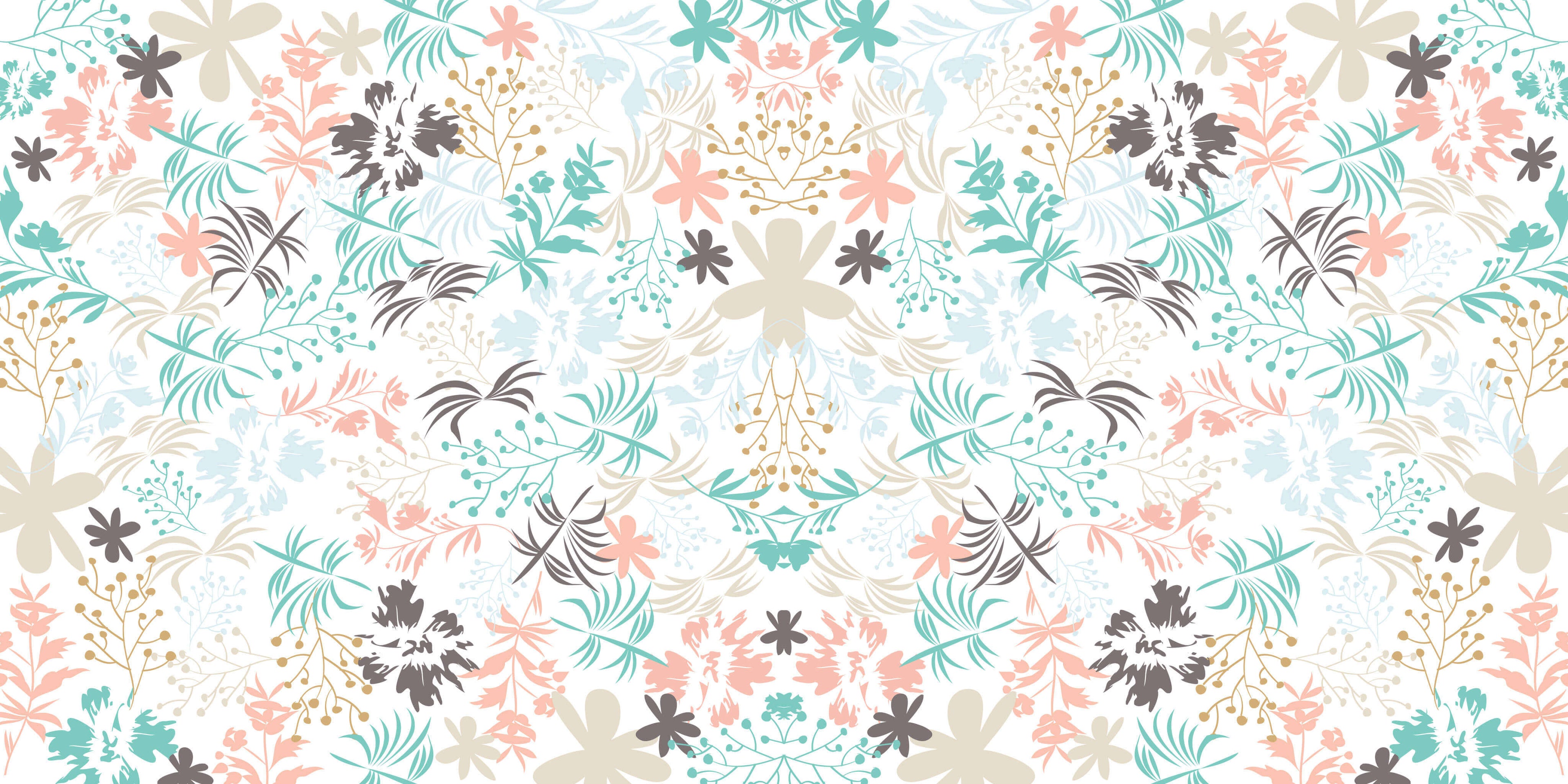 Tapet personalizat - PASTEL FLOWERS