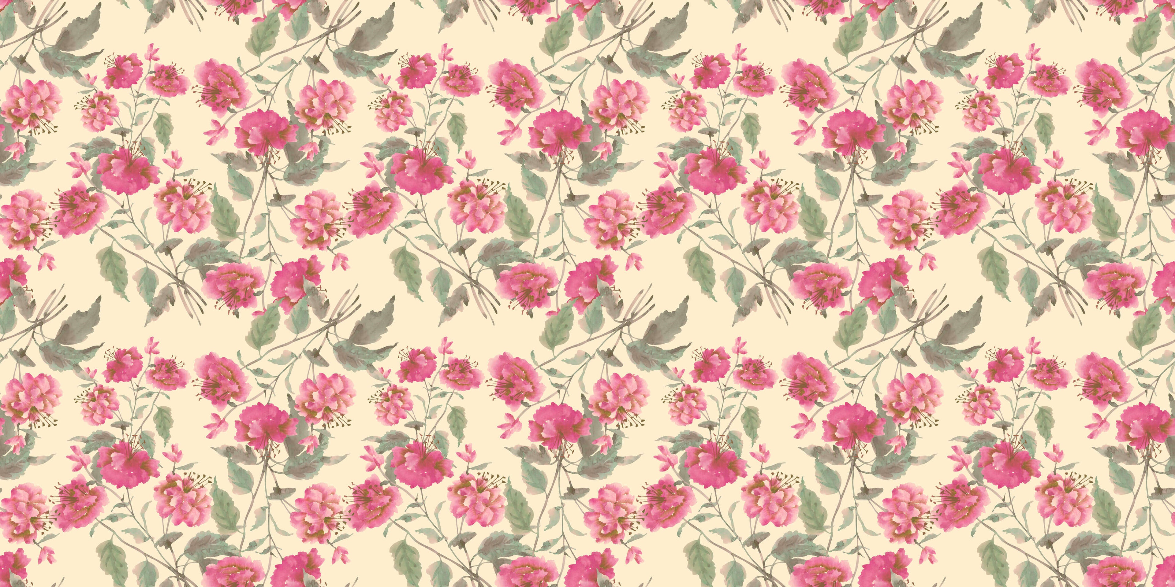 Tapet personalizat - RETRO HIBISCUS