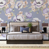 Tapet personalizat floral cu flori roz de phacelia grandiflora phacelia grandiflora