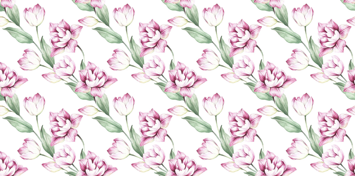 Bloomed Tulips Personalised Wallpaper