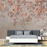 Tapet personalizat floral cu flori colorate pe un perete nude nude flower wall
