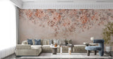 Tapet personalizat floral cu flori colorate pe un perete nude nude flower wall