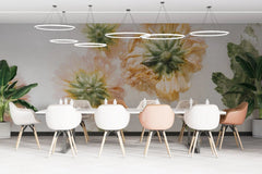 Tapet personalizat floral cu flori sub aflate in apa underwater bloom