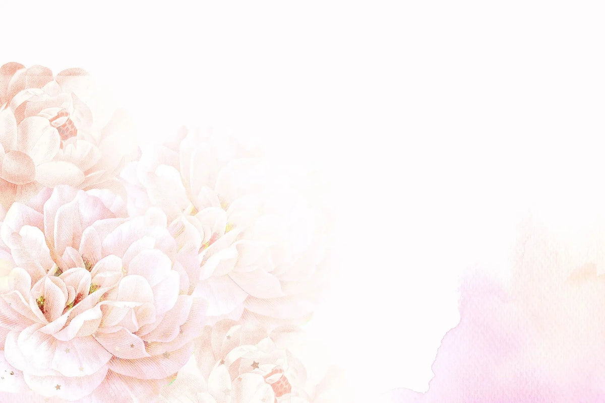 Tapet personalizat floral cu flori roz pastel pink dream