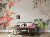 Tapet personalizat floral cu selecte de flori portretizate artistic art selection