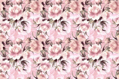 Tapet personalizat floral cu tipar de flori cu petale roz pink pattern