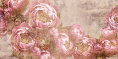 Tapet personalizat floral cu flori de bujori venetieni roz venetian peonies