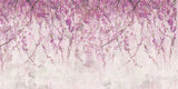 Tapet personalizat floral cu flori de wisteria in nuante de mov purple wistera