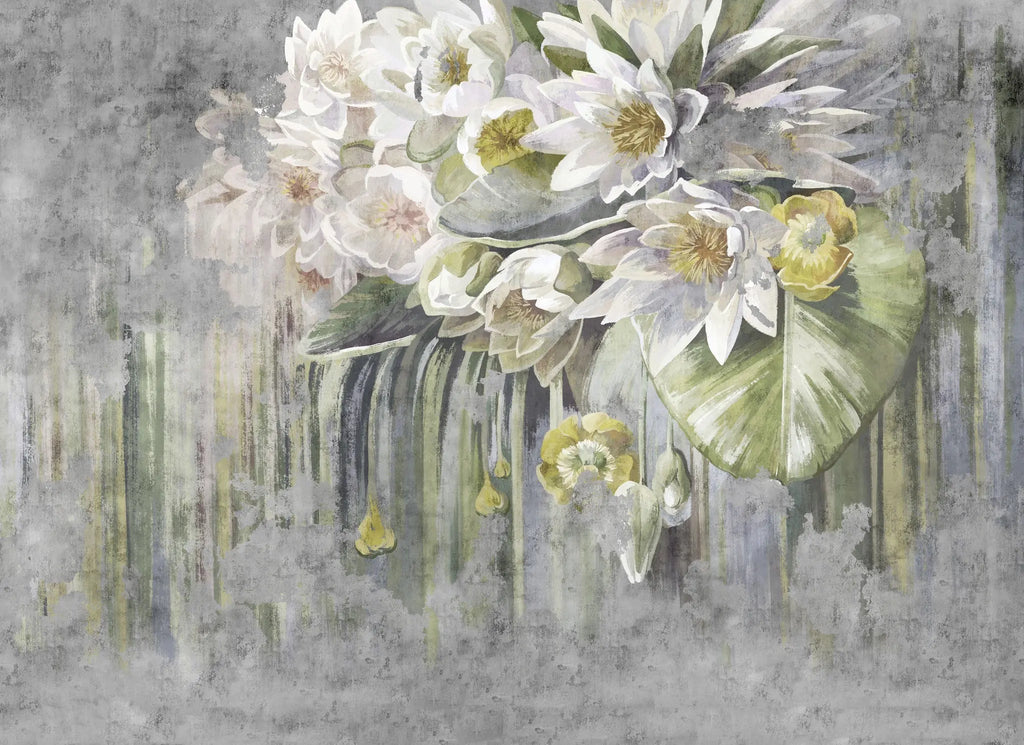 Tapet personalizat - CONCRETE LOTUS