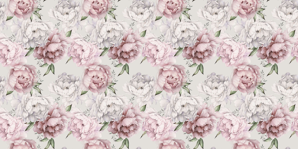 Light Pink Peonies Personalised Wallpaper