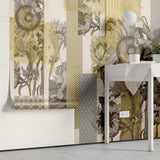 Tapet personalizat floral abstract cu flori de floarea soarelui sunflower tape