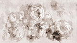 Tapet personalizat floral in stil fresca cu bujori albi peony fresque