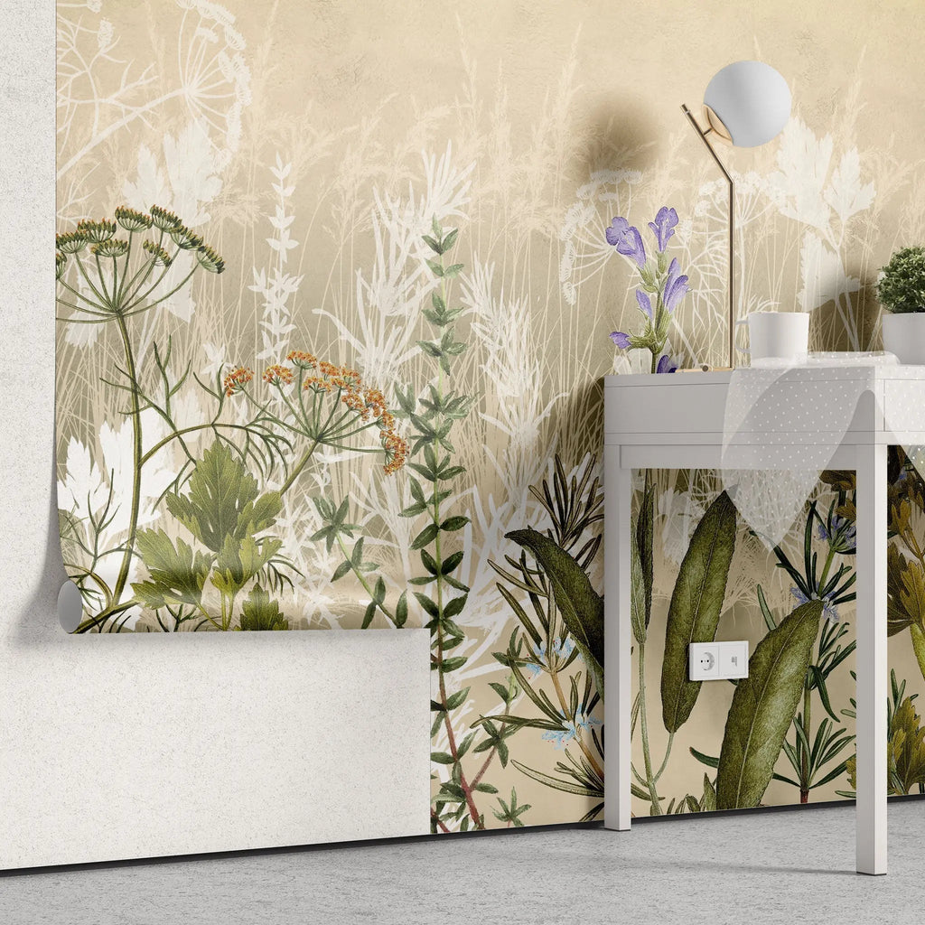 Tapet personalizat floral cu flori de primavara spring valley