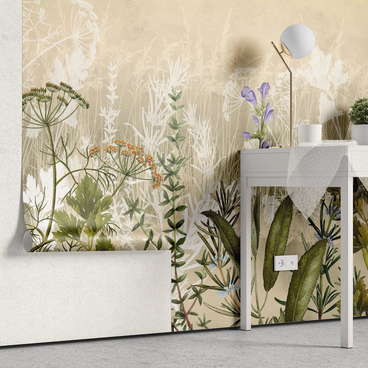 Tapet personalizat floral cu flori de primavara spring valley