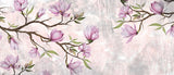 Tapet personalizat floral cu o ramura eleganta de magnolie cu flori delicate ce aduc rafinament si frumusete naturala magnolia branch