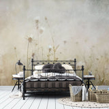 Tapet personalizat floral cu flori delicate de papadie intr un stil pictat oferind un aspect visator si aerisit soft dandelions