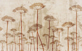 Tapet personalizat floral cu flori de marar cu o textura bogata si detalii fine pentru un decor natural si sofisticat textured dill flowers