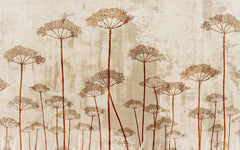Tapet personalizat floral cu flori de marar cu o textura bogata si detalii fine pentru un decor natural si sofisticat textured dill flowers