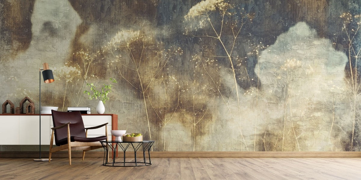Tapet personalizat floral cu flori delicate de gipsophila creand un aspect pufos si visator ideal pentru o atmosfera romantica gypsophilia