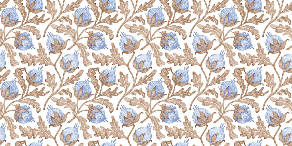 Tapet personalizat - BLUE COTTON