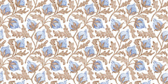 Blue Cotton Personalised Wallpaper