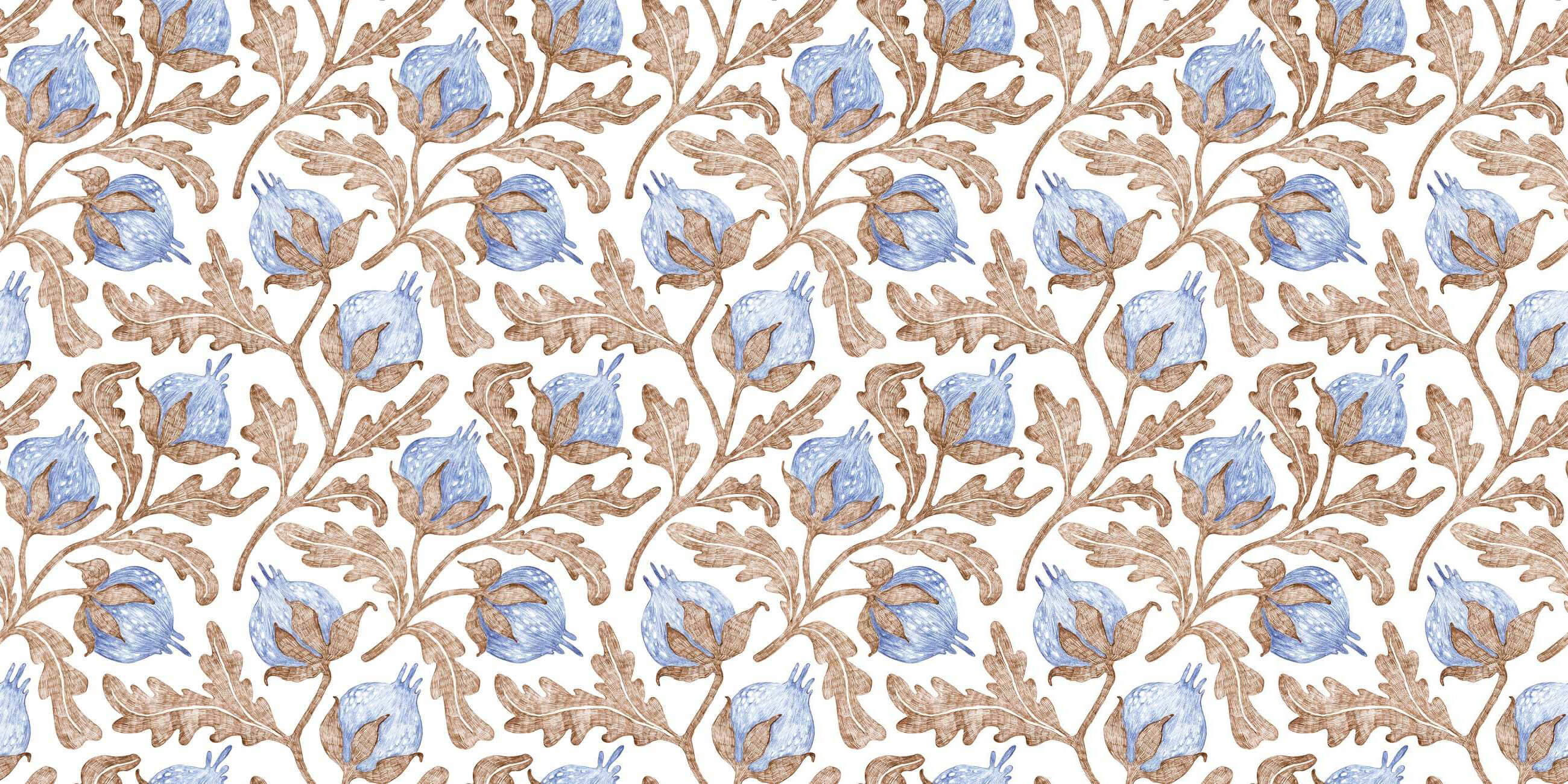 Tapet personalizat - BLUE COTTON