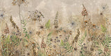 Tapet Personalizat Floral cu flori salbatice in fundal bej - LITTLE WILDFLOWERS BEIGE