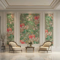 Tapet Personalizat Floral cu flori imperiale in nuante vibrante - VIBRANT CLASSY PATTERN
