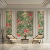 Tapet Personalizat Floral cu flori imperiale in nuante vibrante - VIBRANT CLASSY PATTERN