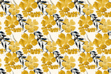 Yellow Floral Pattern Personalised Wallpaper