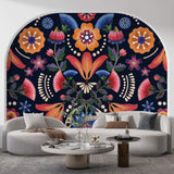 Tapet Personalizat Floral cu model floral de inspiratie tribala - TRIBAL FLOWERS