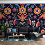 Tapet Personalizat Floral cu model floral de inspiratie tribala - TRIBAL FLOWERS