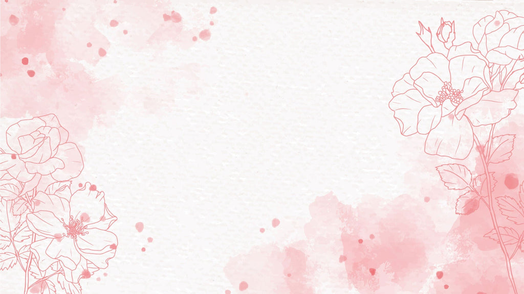 Tapet Personalizat Floral cu flori in pictura watercolor in nuante de roz - PINK WATERCOLOR PAPER