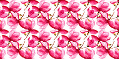 Fuchsia Magnolia Personalised Wallpaper