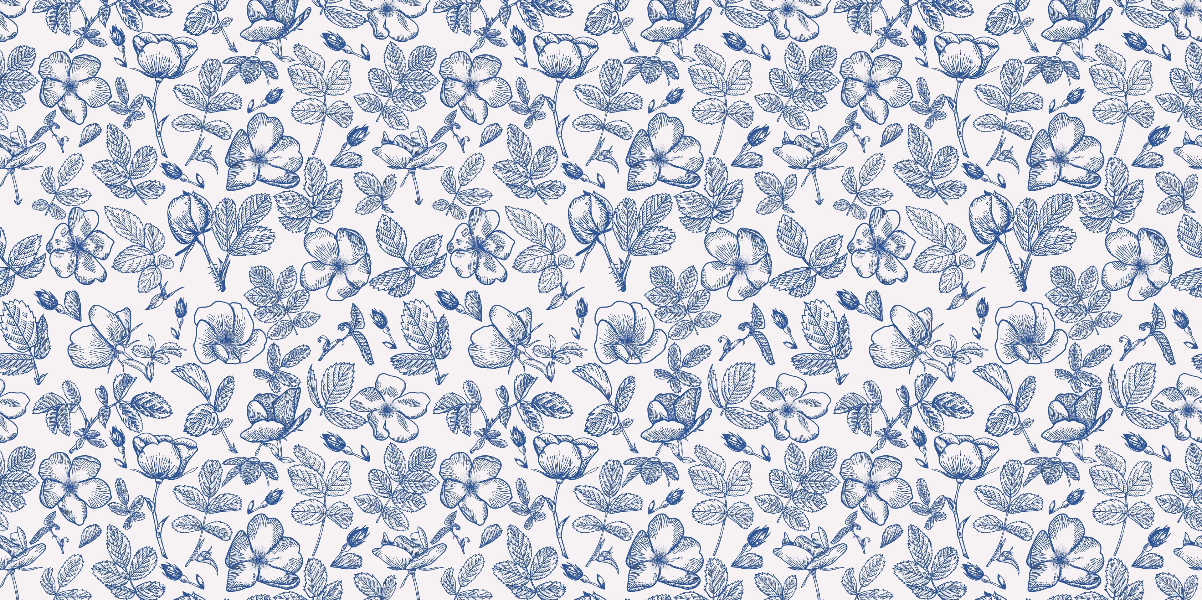 Tapet personalizat - DUTCH FLORAL PATTERN
