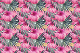 Pink Hibiscucs Personalised Wallpaper