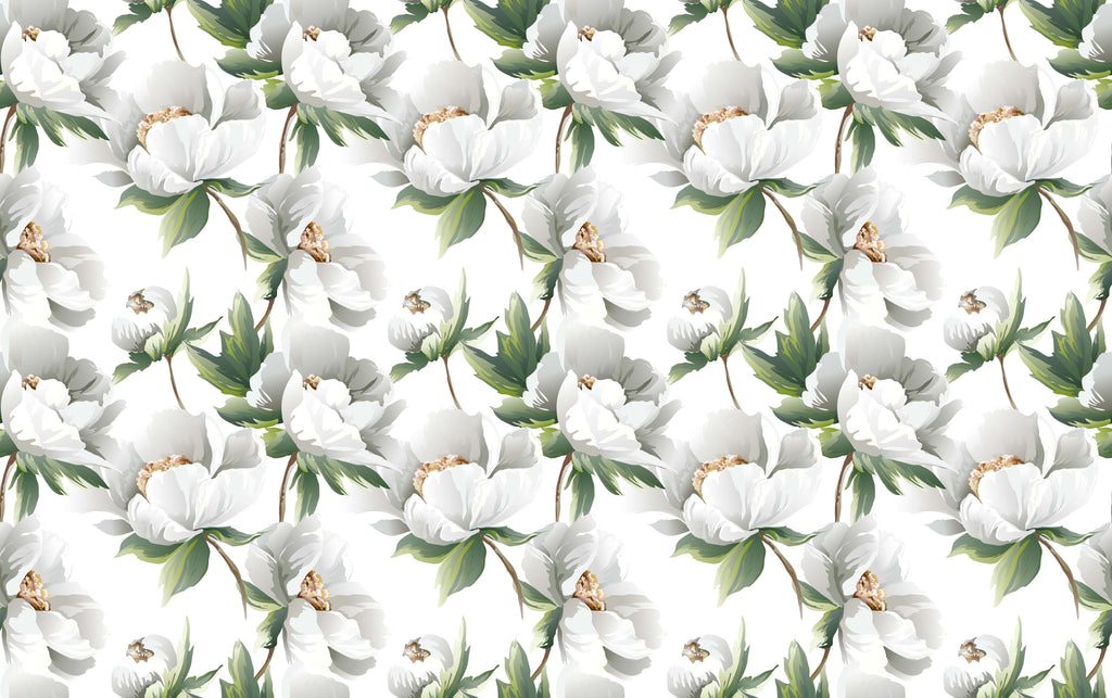 Tapet personalizat - WHITE PEONY