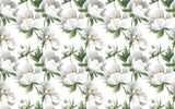 White Peony Personalised Wallpaper