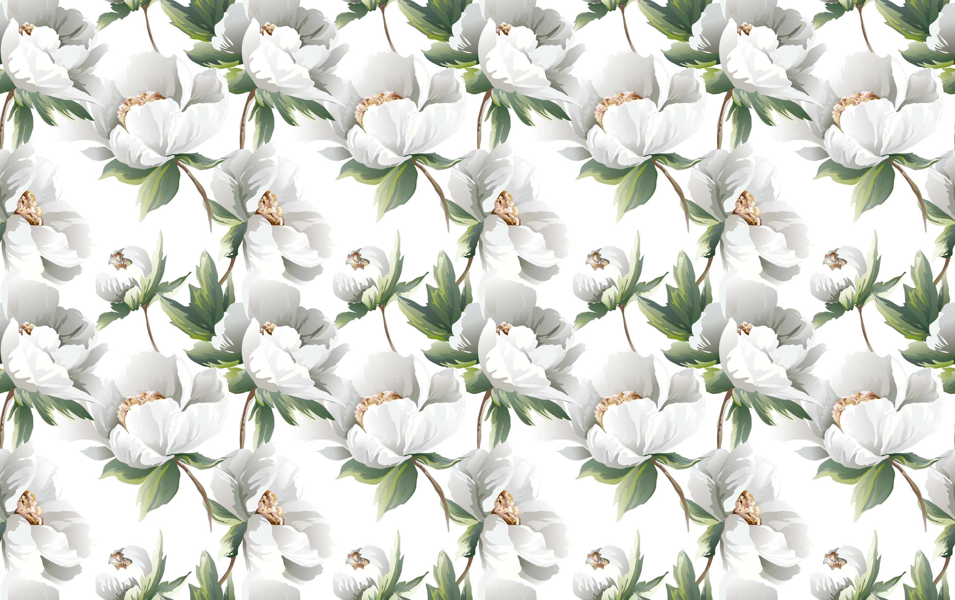 Tapet personalizat - WHITE PEONY