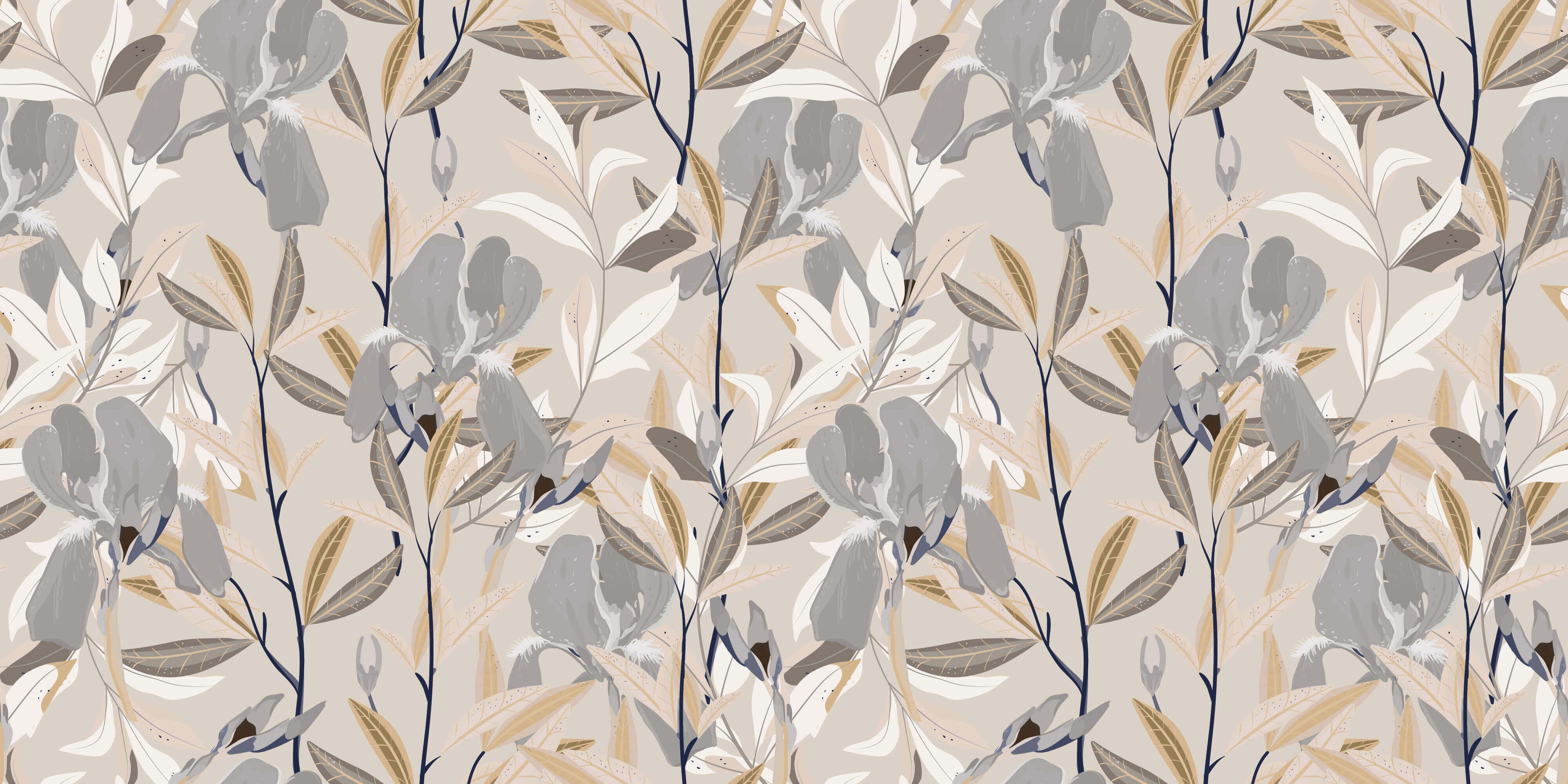Tapet personalizat - SOFT NUDE FLOWERS