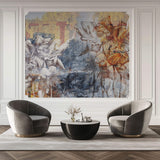 Tapet Personalizat Floral cu flori de lotus in stil vintage - WALL FLOWERS