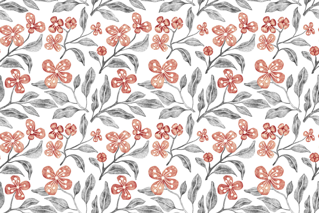 Tapet personalizat - SEAMLESS FLORAL PATTERN