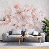 Fototapet Personalizat Floral cu trandafiri roz - WATERDROP ROSES