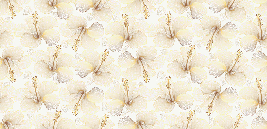Tapet personalizat - GOLDEN HIBISCUS