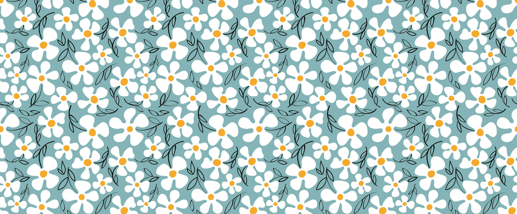 Tapet personalizat - CARTOON DAISIES