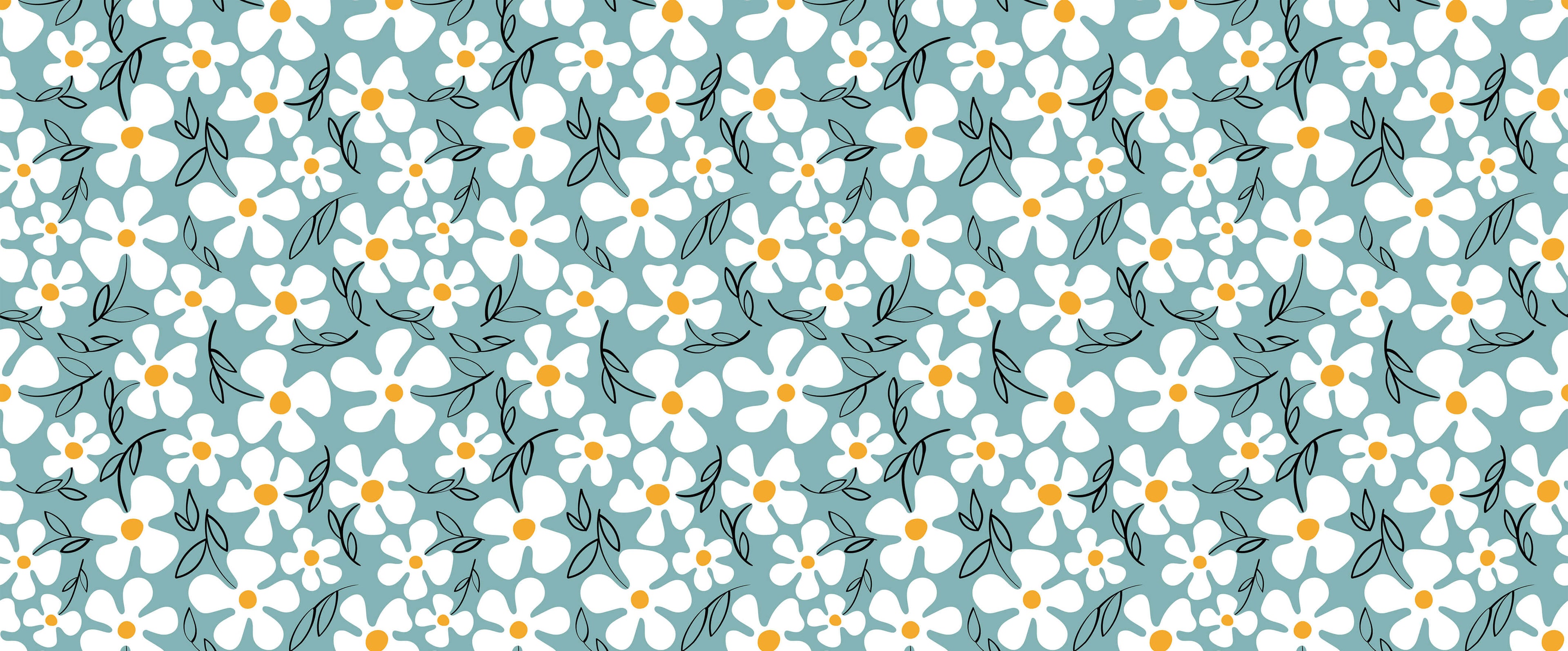 Tapet personalizat - CARTOON DAISIES
