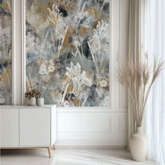 Tapet Personalizat Floral cu elemente florale abstracte in nuante de bej - ABSTRACT PETALS II
