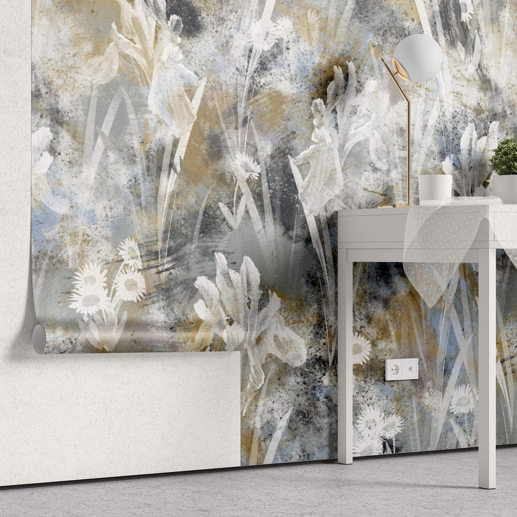 Tapet Personalizat Floral cu elemente florale abstracte in nuante de bej - ABSTRACT PETALS II