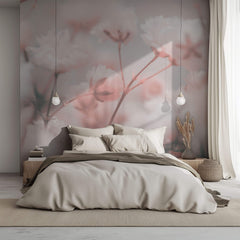 Fototapet Personalizat Floral cu foarea miresei roz - BLURRY PINK